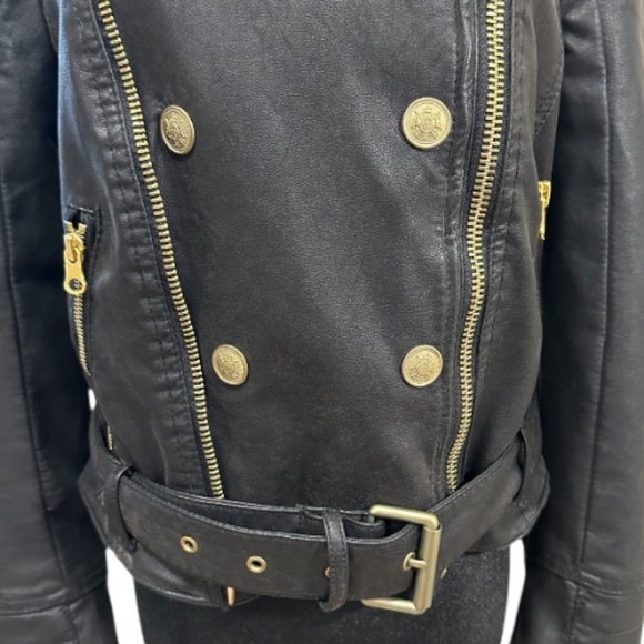 Free People We The Free Vegan Leather Moto Jacket - Picture 3 of 13